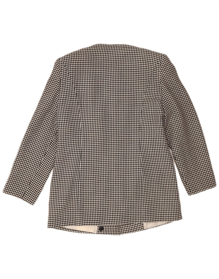 Vintage Γυναικείο Μπουφάν Blazer με 7 κουμπιά IT 44 Medium Black Spotted Polyester