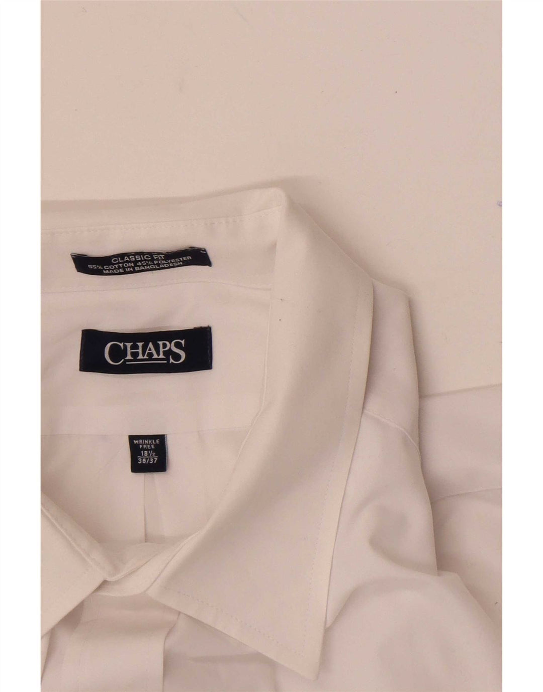 Chaps Ανδρικό πουκάμισο Classic Fit Size 18 1/2 2XL Λευκό βαμβακερό