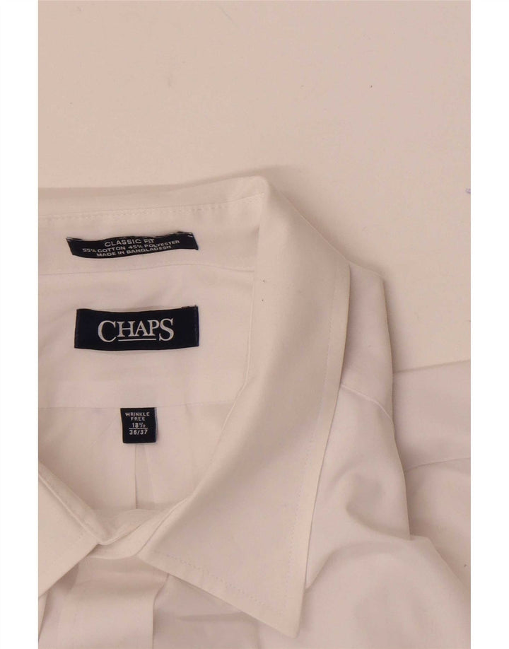 Chaps Ανδρικό πουκάμισο Classic Fit Size 18 1/2 2XL Λευκό βαμβακερό