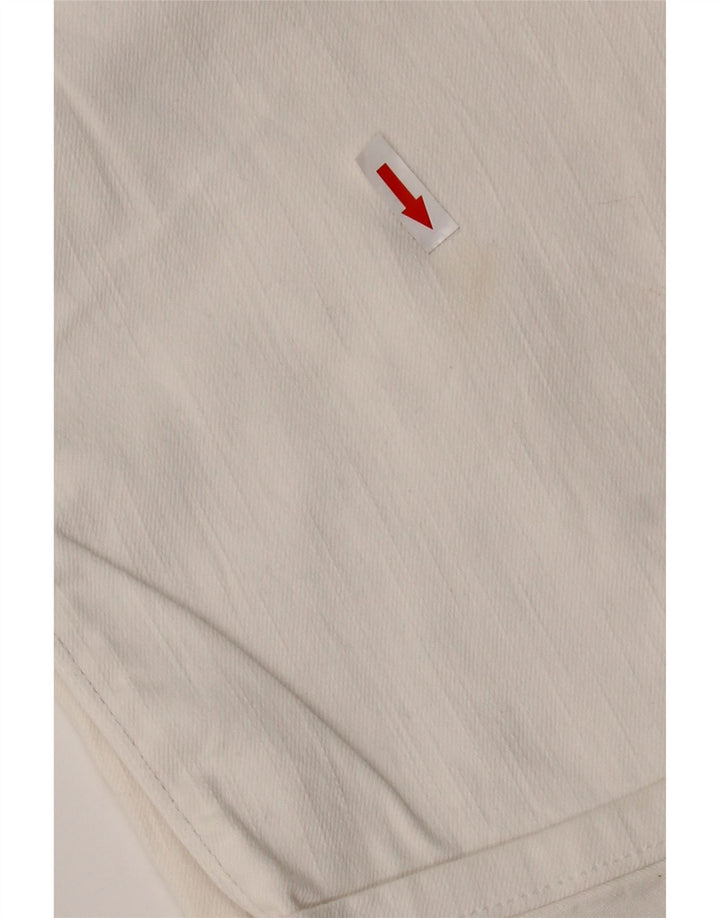 LEVI'S Γυναικείο 515 Capri Jeans US 14 Large W36 L20 Λευκό βαμβακερό