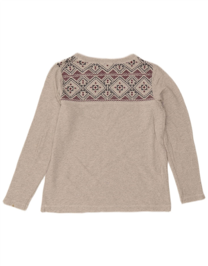 EDDIE BAUER Γυναικείο φούτερ μεγάλου μεγέθους Jumper UK 10 Small Grey Fair Isle