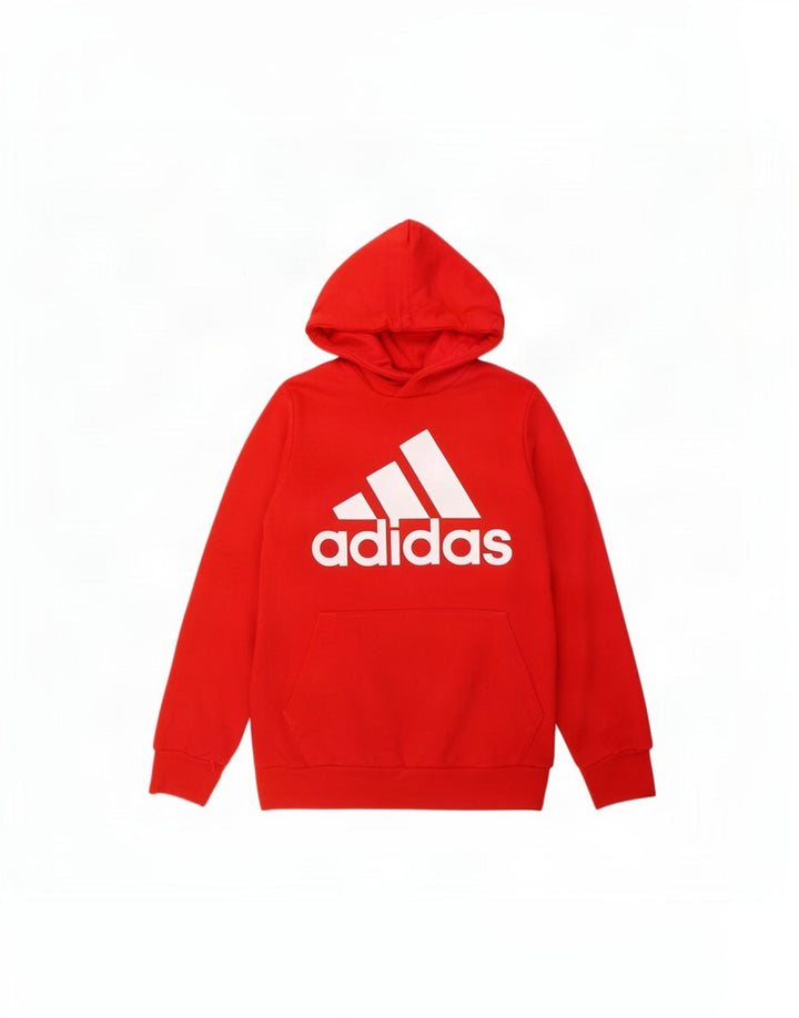 Ανδρικό γραφικό κουκούλα Adidas, μεσαίο κόκκινο βαμβακερό