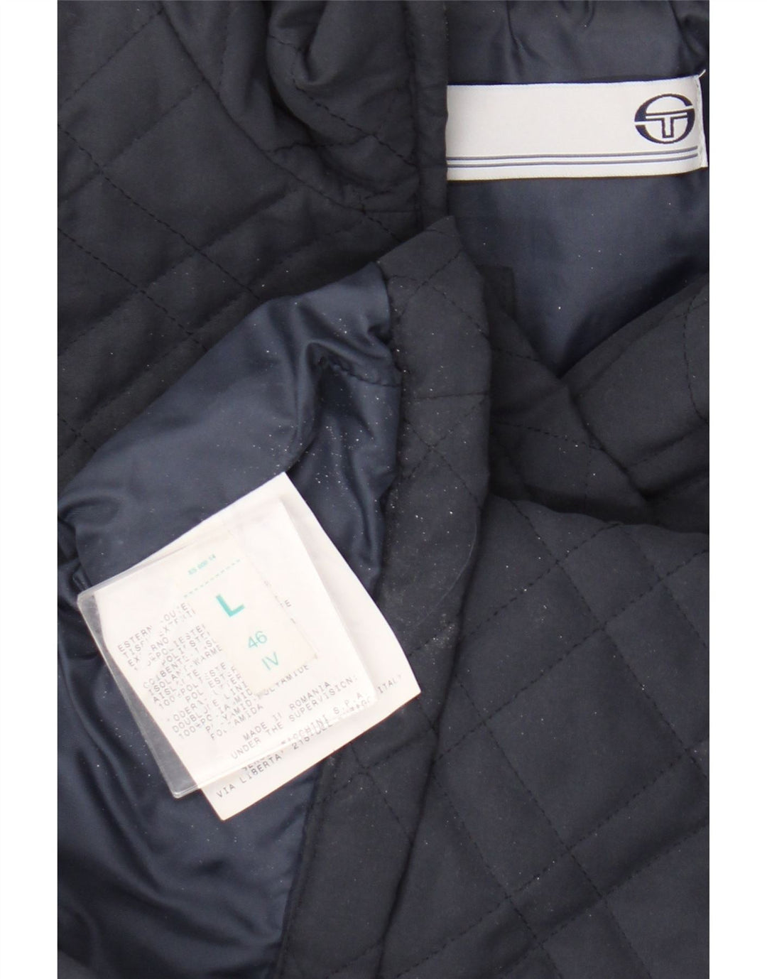Sergio Tacchini Γυναικεία καπιτονέ Gilet UK 16 Large Navy Blue Polyester