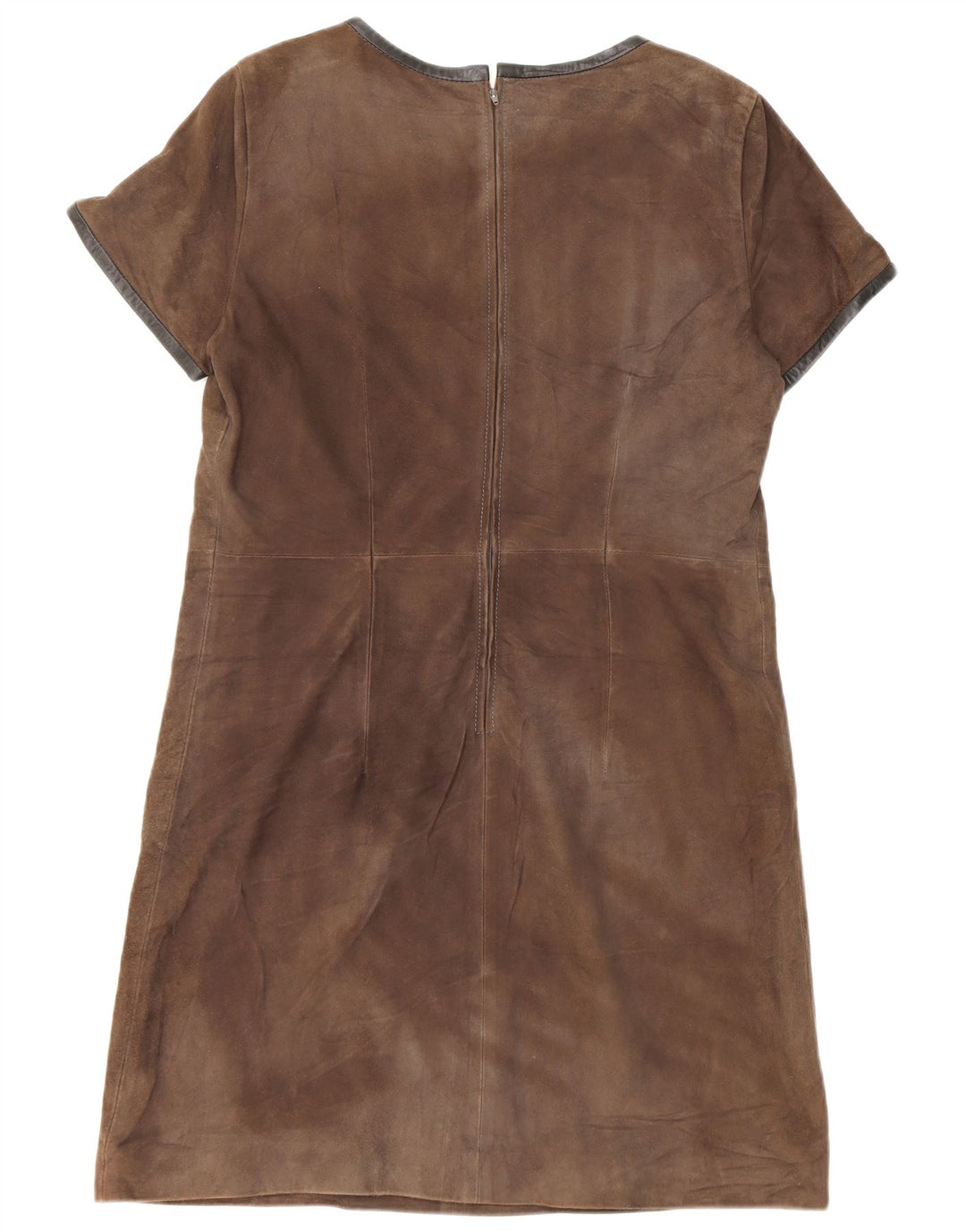 Vintage Γυναικείο Suede Shift Φόρεμα IT 44 Μεσαίο Καφέ