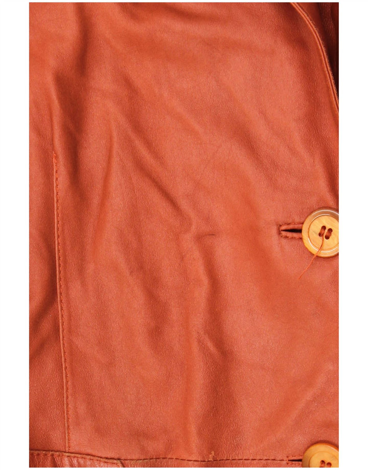 ELEGANCE PARIS Γυναικείο σακάκι σακάκι με 2 κουμπιά UK 20 2XL καφέ δέρμα