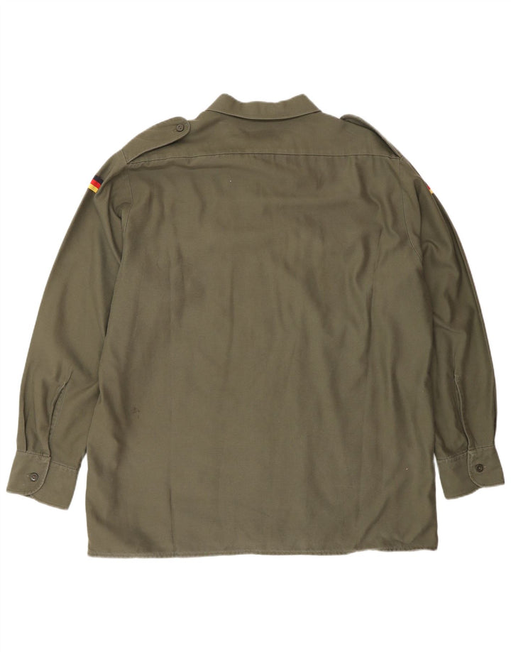 Vintage Ανδρικό Πουκάμισο 43/44 XL Χακί Πολυεστέρας