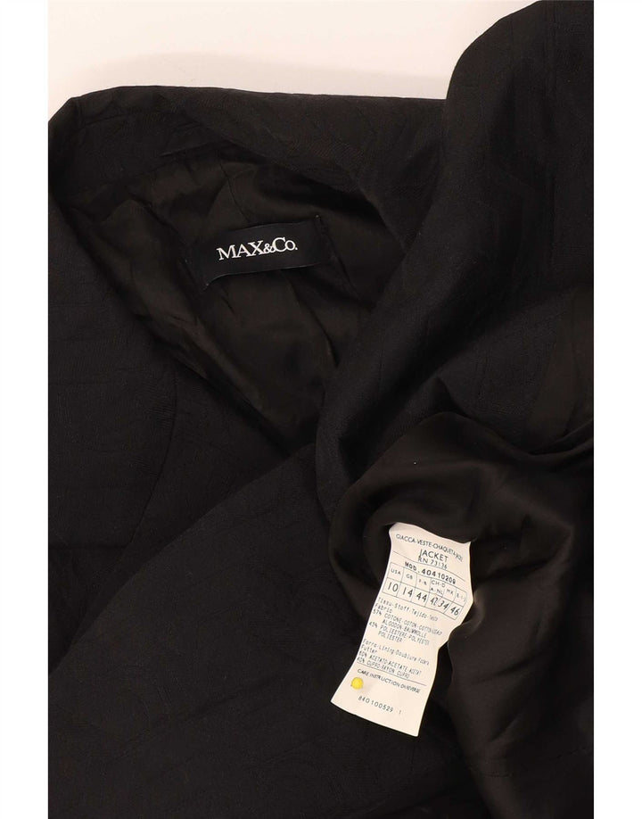 Max & Co. Γυναικείο σακάκι 2 κουμπιών UK 14 μεγάλο μαύρο βαμβακερό