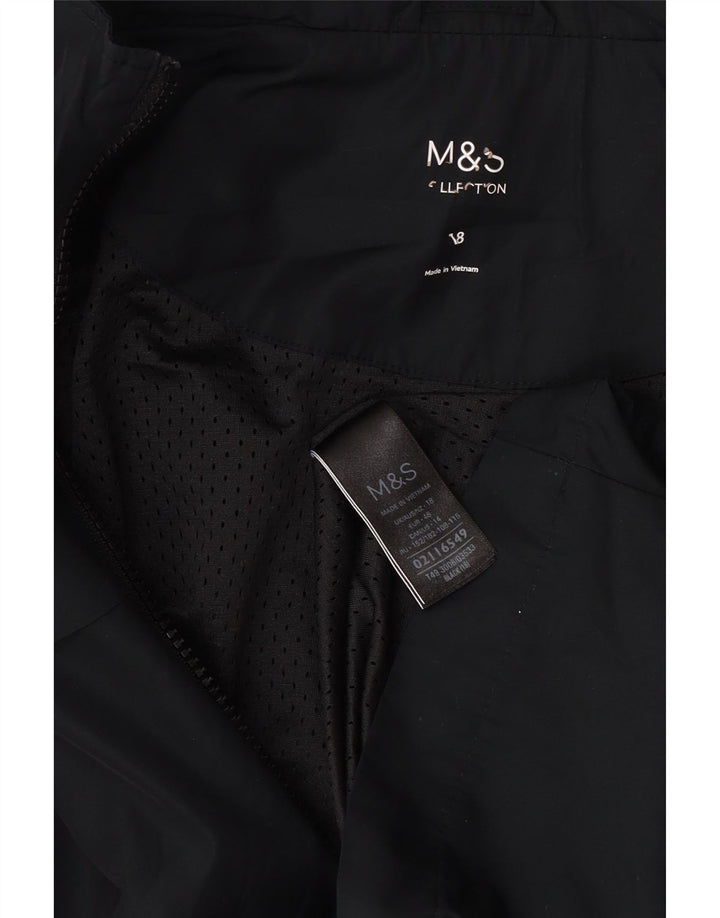 Marks & Spencer Γυναικείο μπουφάν βροχής μεγάλου μεγέθους με κουκούλα UK 18 XL Navy Blue
