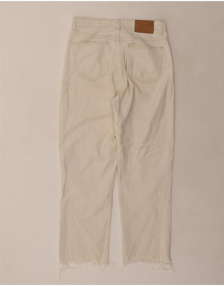 Zara Γυναικείο ίσιο τζιν EU 40 Medium W30 L27 Λευκό βαμβακερό