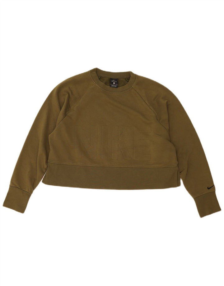 Γυναικεία φούτερ Nike Crop Jumper UK 10 Small Khaki Polyester