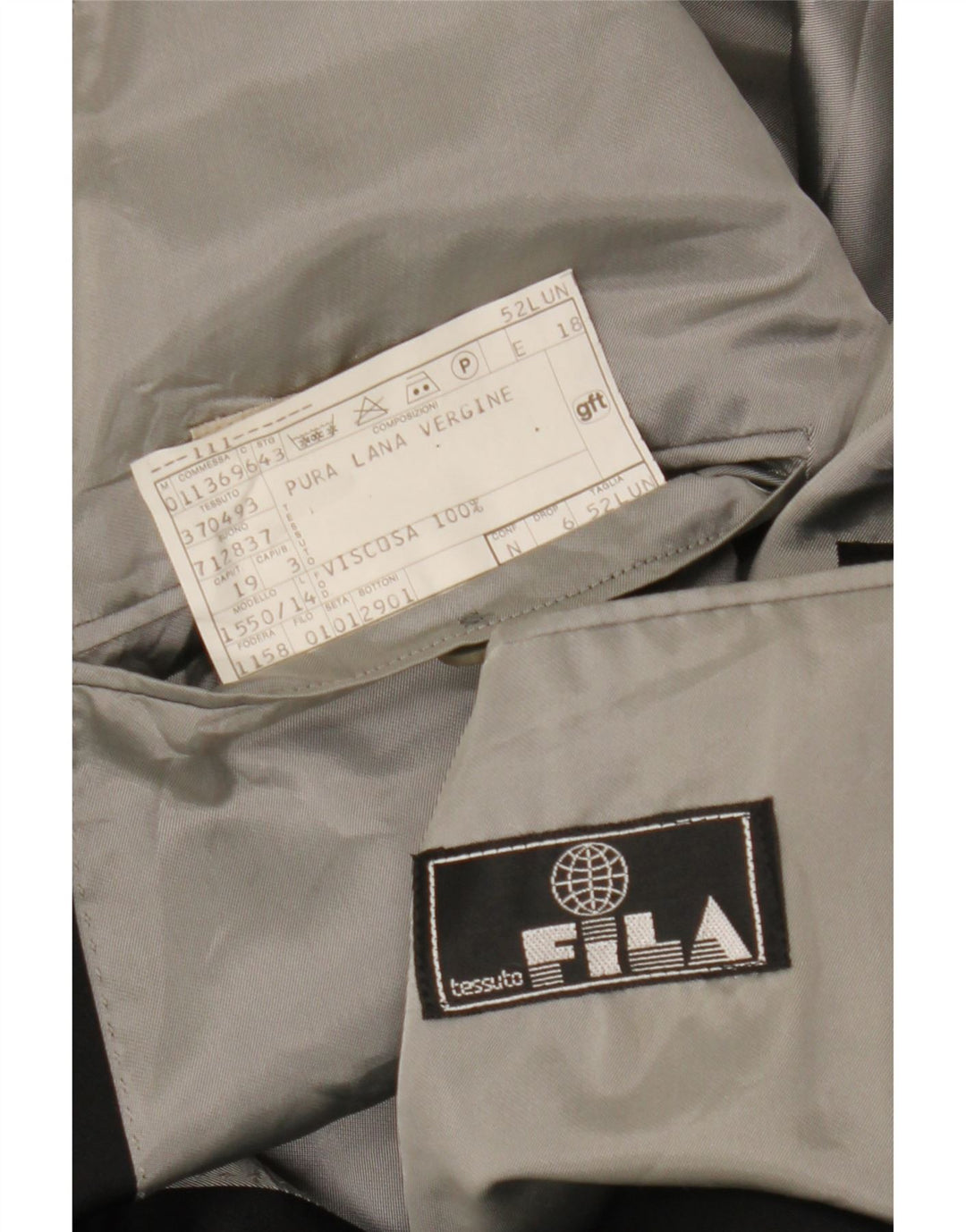 Fila Γυναικείο Μπουφάν Blazer Διπλό στήθος IT 52 2XL Μαύρο ρίγες μαλλί