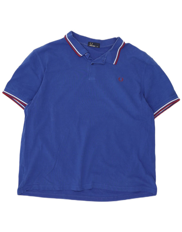 Fred Perry Ανδρικό Πόλο Μπλουζάκι 3XL Μπλε ριγέ βαμβακερό