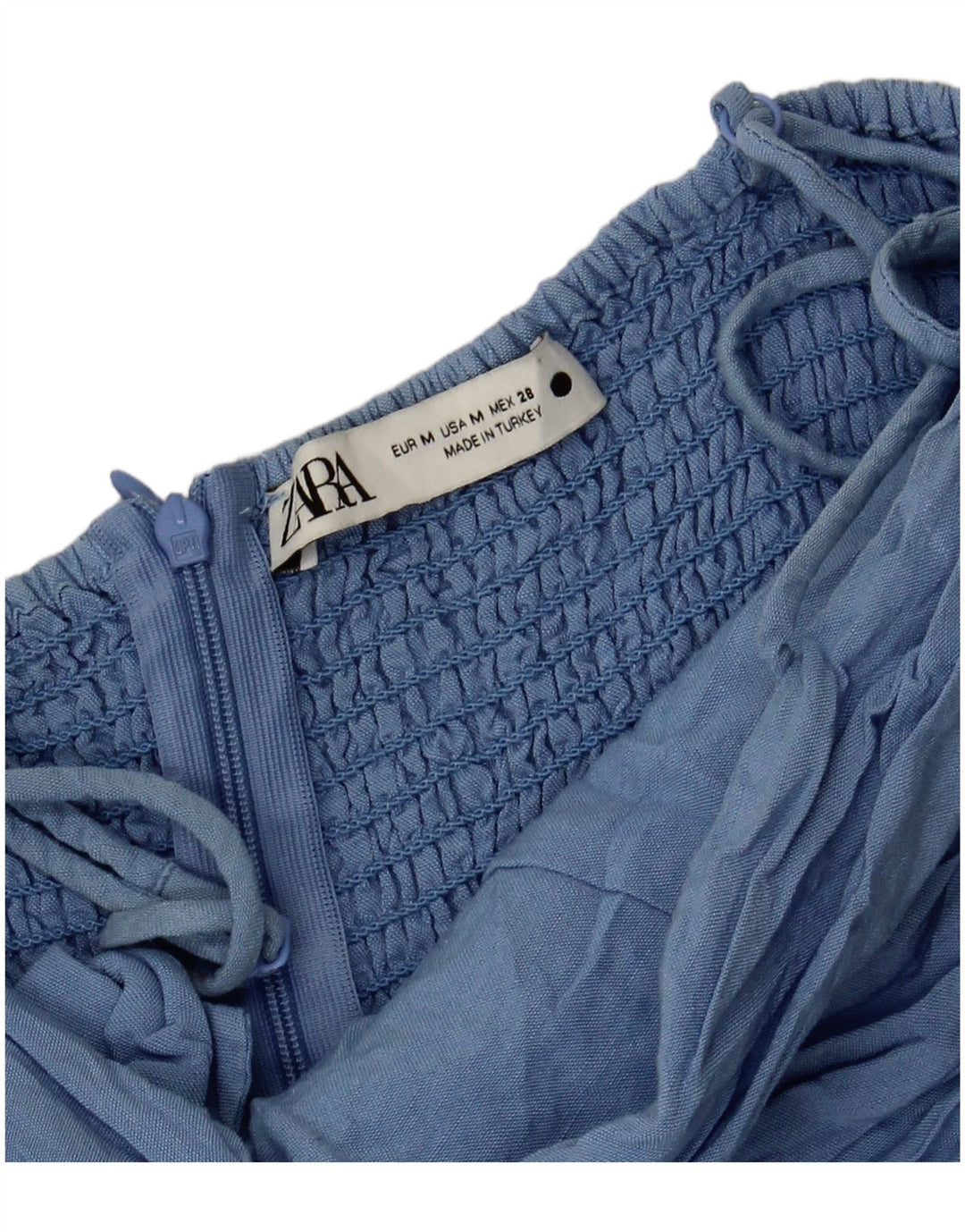Zara Γυναικείο Playsuit UK 12 Medium Blue Viscose