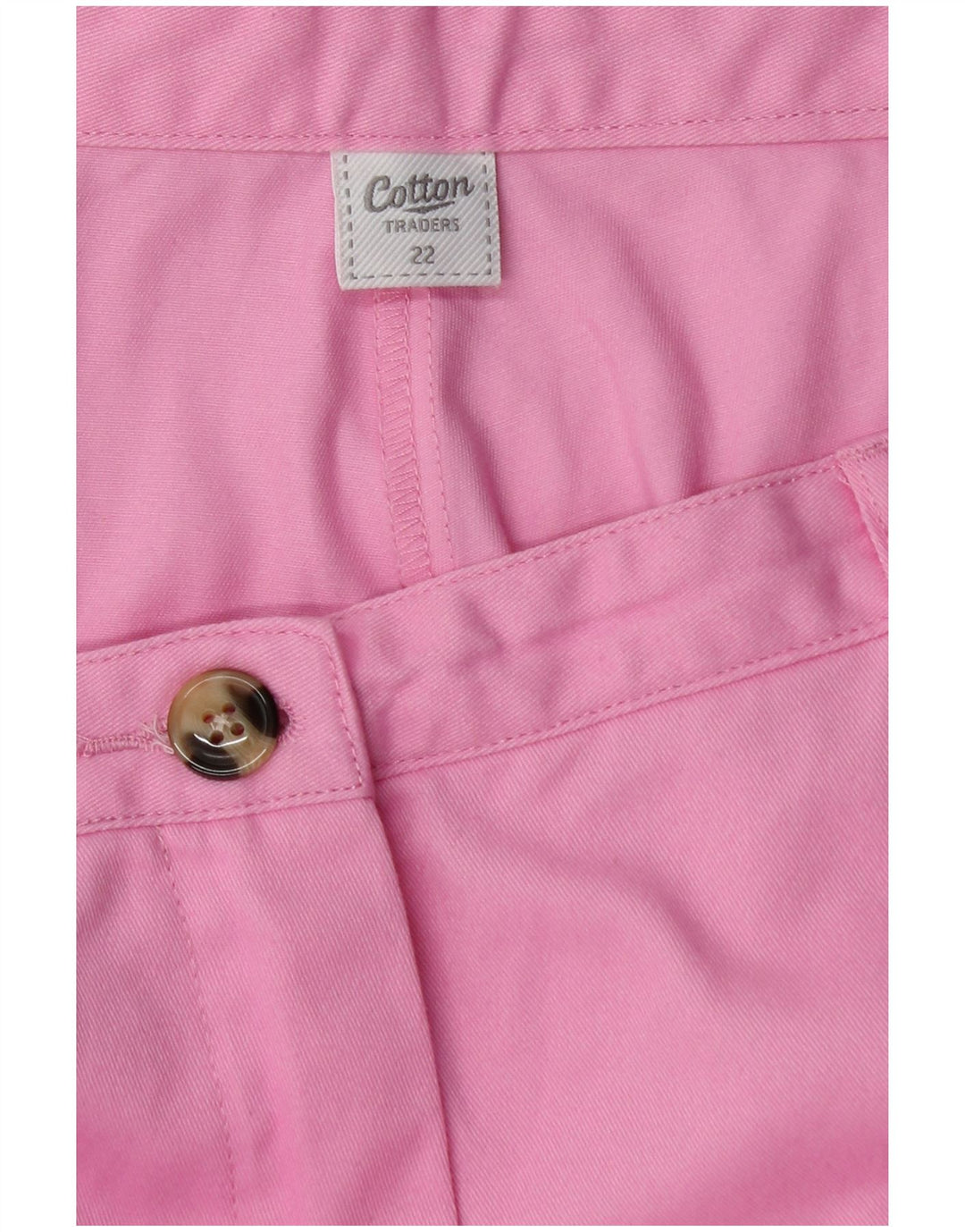 COTTON TRADERS Γυναικείο ίσιο παντελόνι Chino UK 22 3XL W44 L29 Ροζ