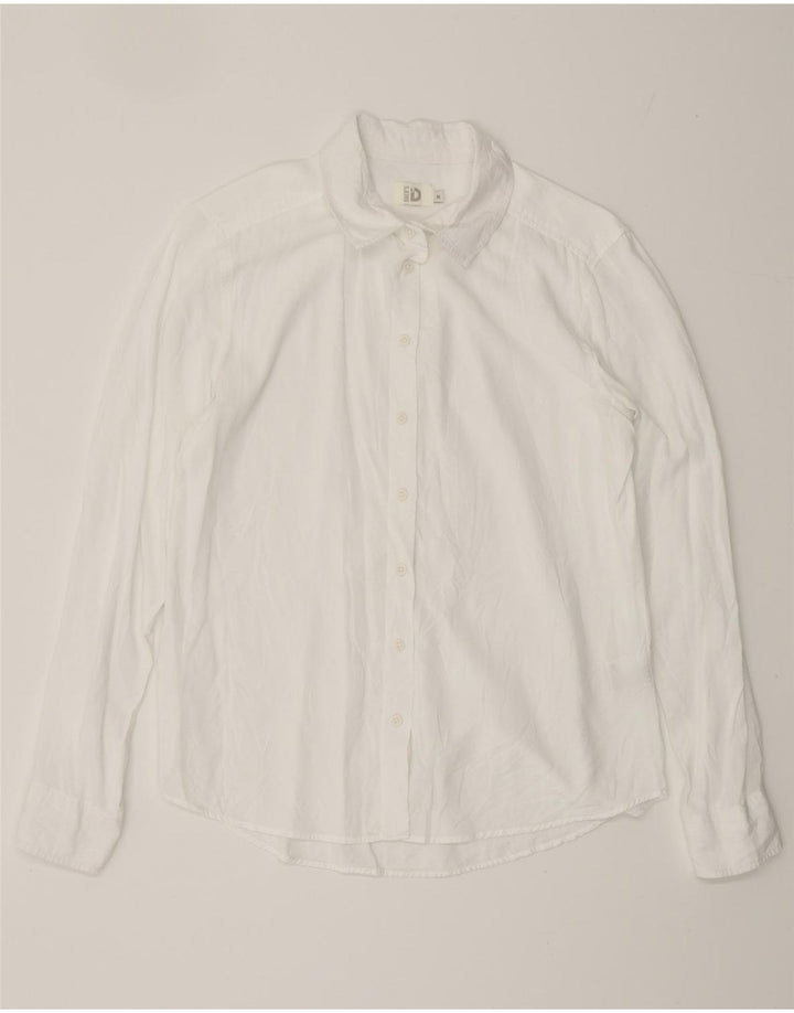 Dack's γυναικείο πουκάμισο UK 14 Medium White Modal