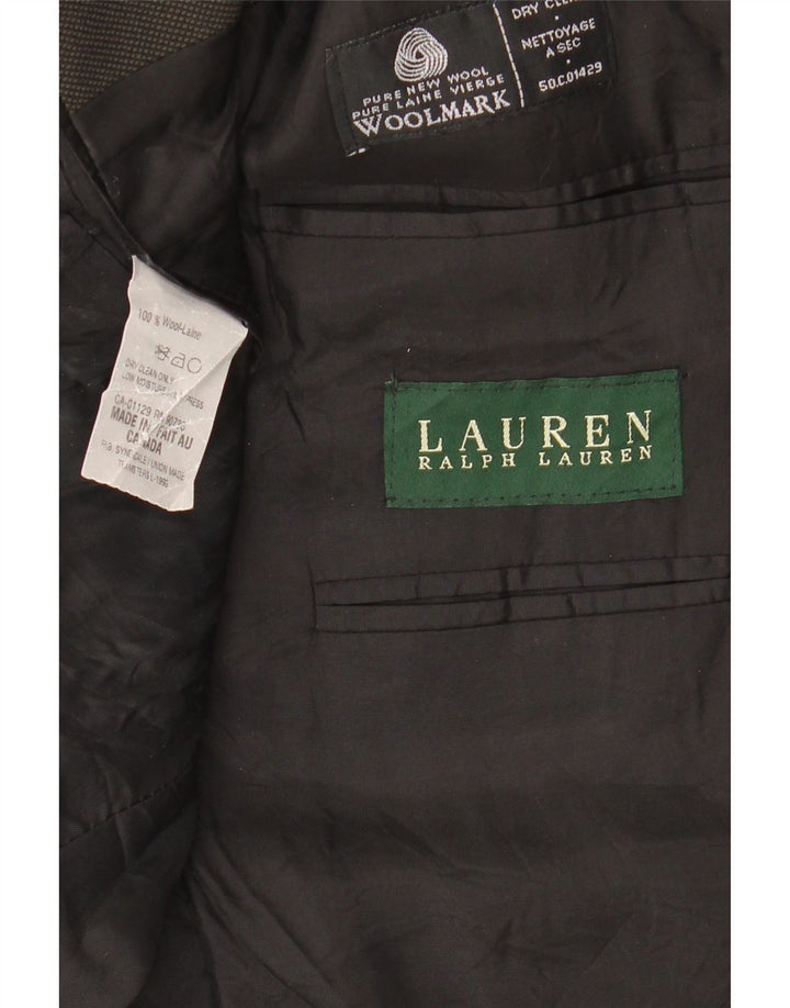 Ralph Lauren Ανδρικό σακάκι με 2 κουμπιά σακάκι IT 56 2XL μαύρο μαλλί