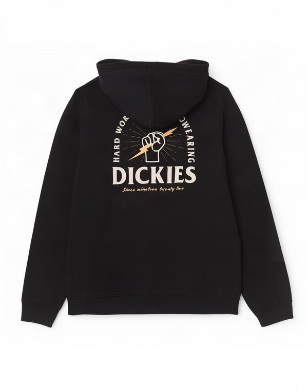 Dickies Mens Graphic Hoodie Jumper Medium Black Cotton