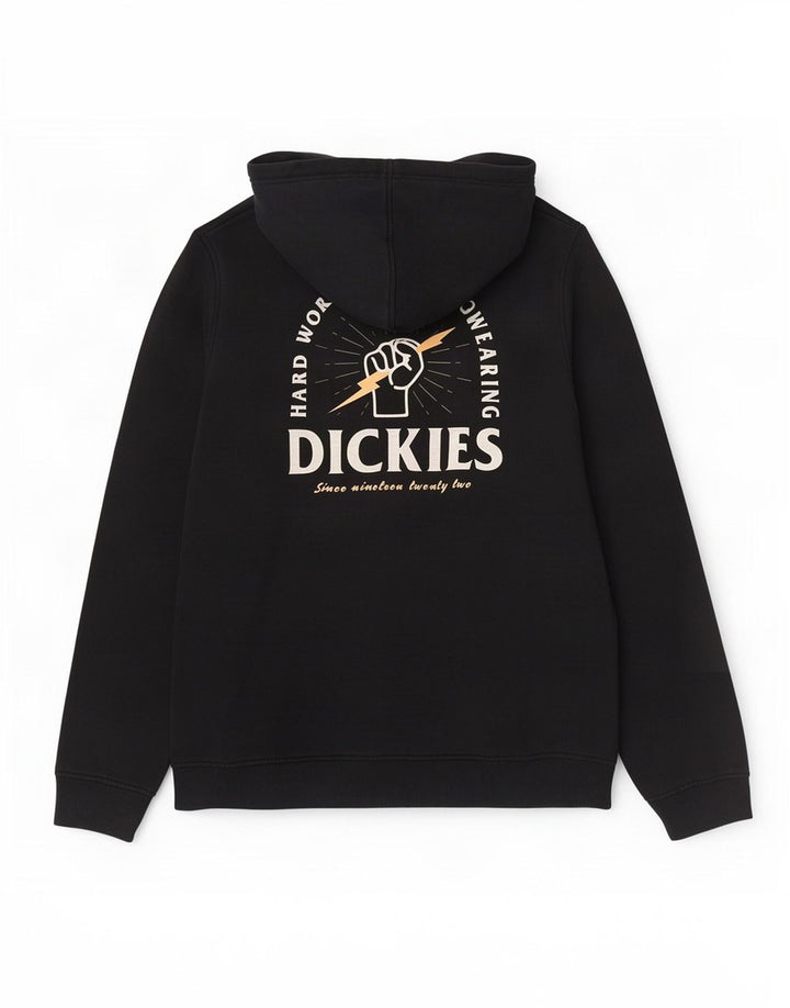 Ανδρικό γραφικό κουκούλα Dickies, μεσαίο μαύρο βαμβακερό