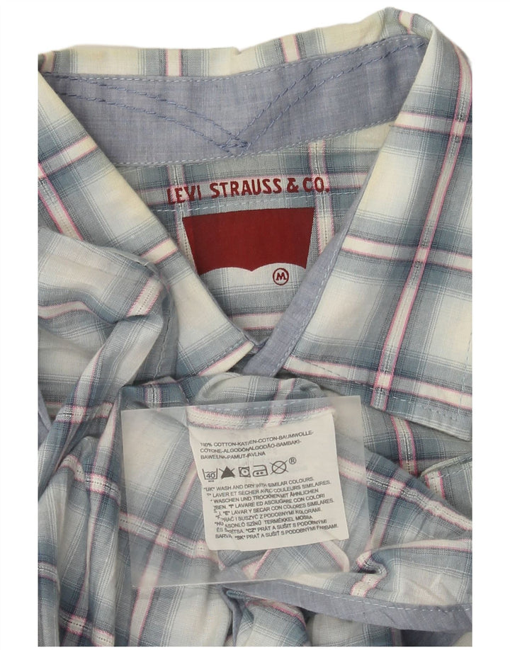 Ανδρικό κοντομάνικο πουκάμισο Levi's, μεσαίο μπλε, βαμβακερό