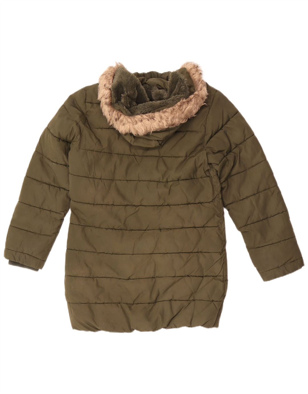 Mountain Warehouse Girls Hooded Hooded Jacket 12-13 Years Khaki Polyester