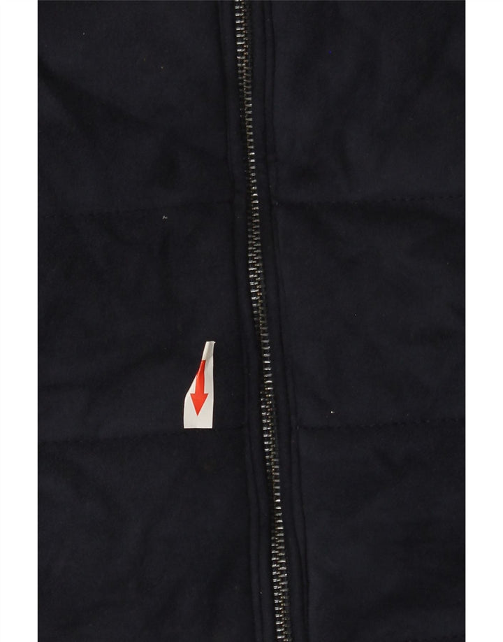 ZARA Ανδρικό padded Gilet UK 38 Medium Navy Blue Polyester
