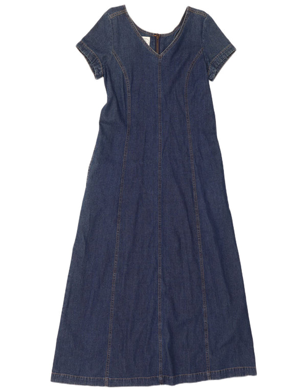 Γυναικείο Maxi Τζιν Φόρεμα Laura Ashley UK 12 Medium Navy Blue Cotton
