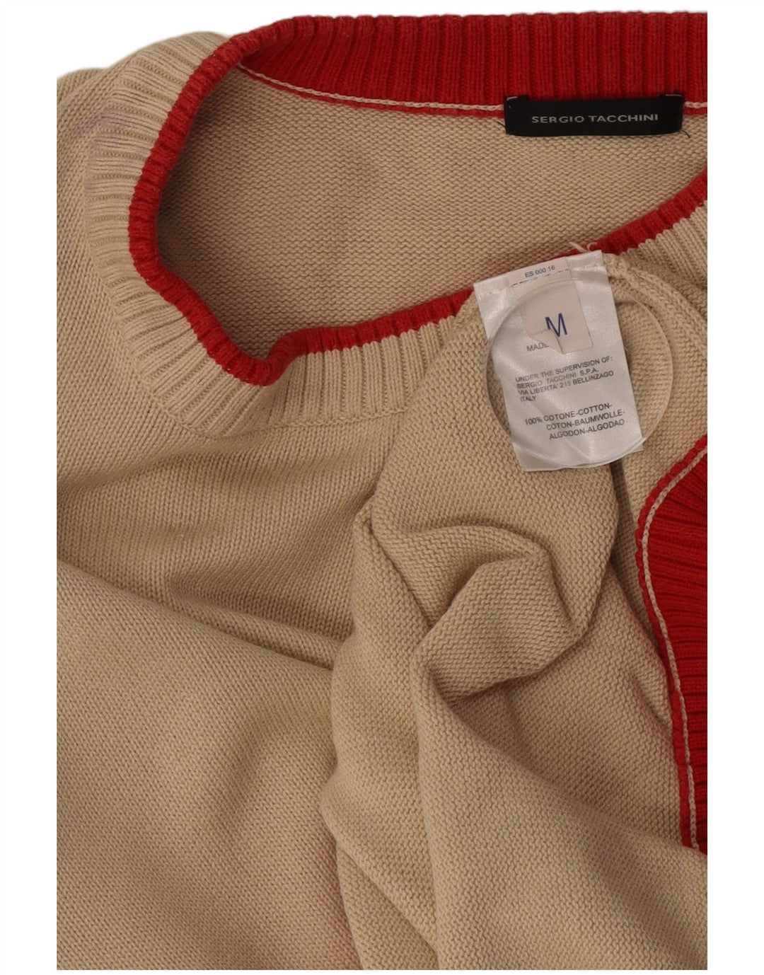 Sergio Tacchini Ανδρικό πουλόβερ με λαιμόκοψη, μεσαίο βαμβακερό