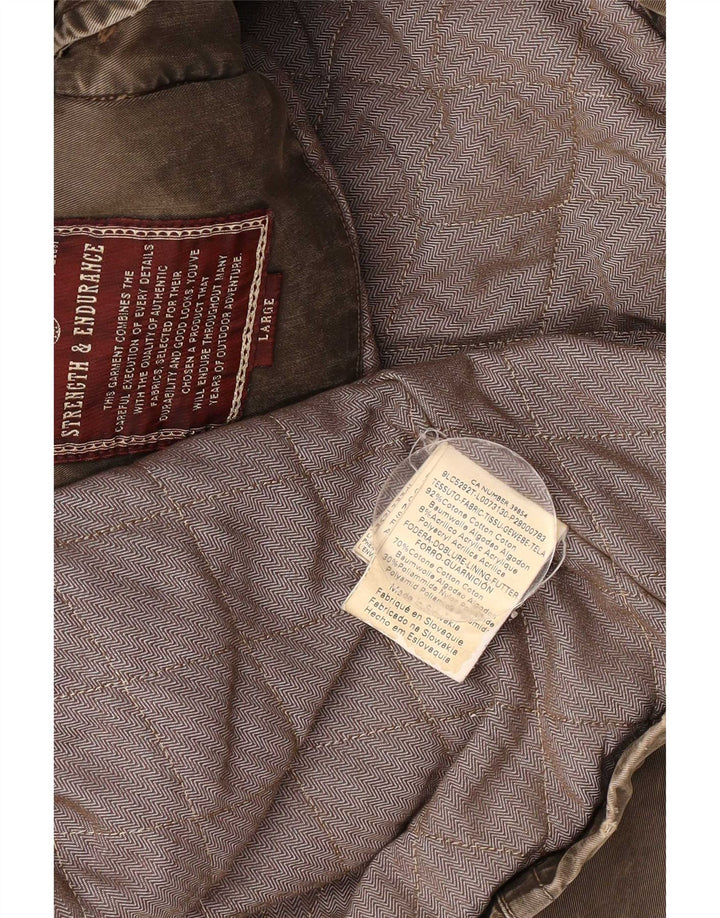 Ανδρικό Utility Jacket Marlboro Classics UK 40 Large Khaki Βαμβακερό