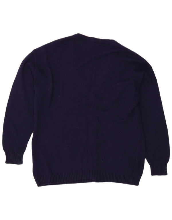 PIMET MAGLIERA Γυναικείο πουλόβερ γραφικών ζακέτα UK 18 XL Navy Blue Floral