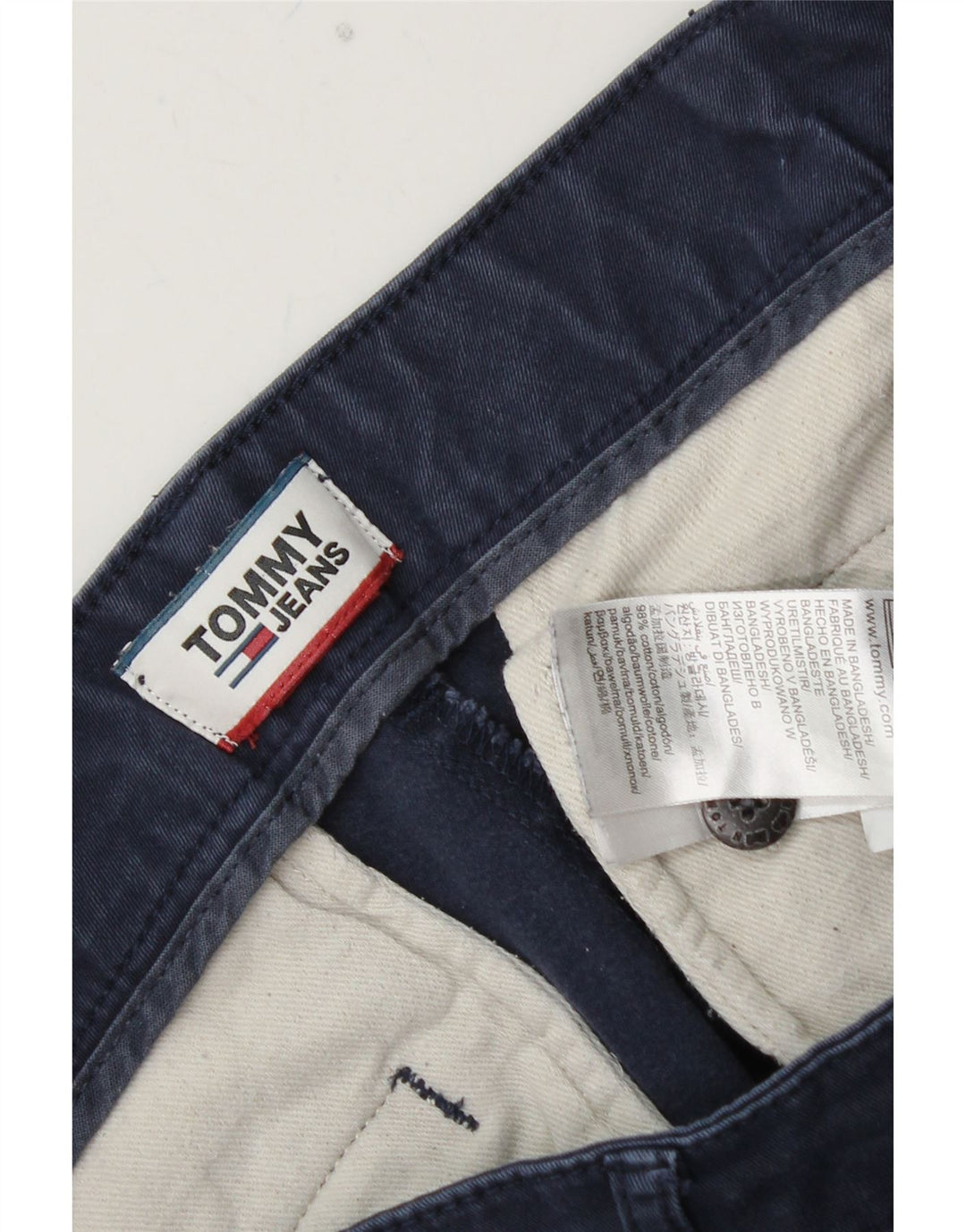 TOMMY HILFIGER Ανδρικό Slim παντελόνι Chino W32 L30 Navy Blue Cotton