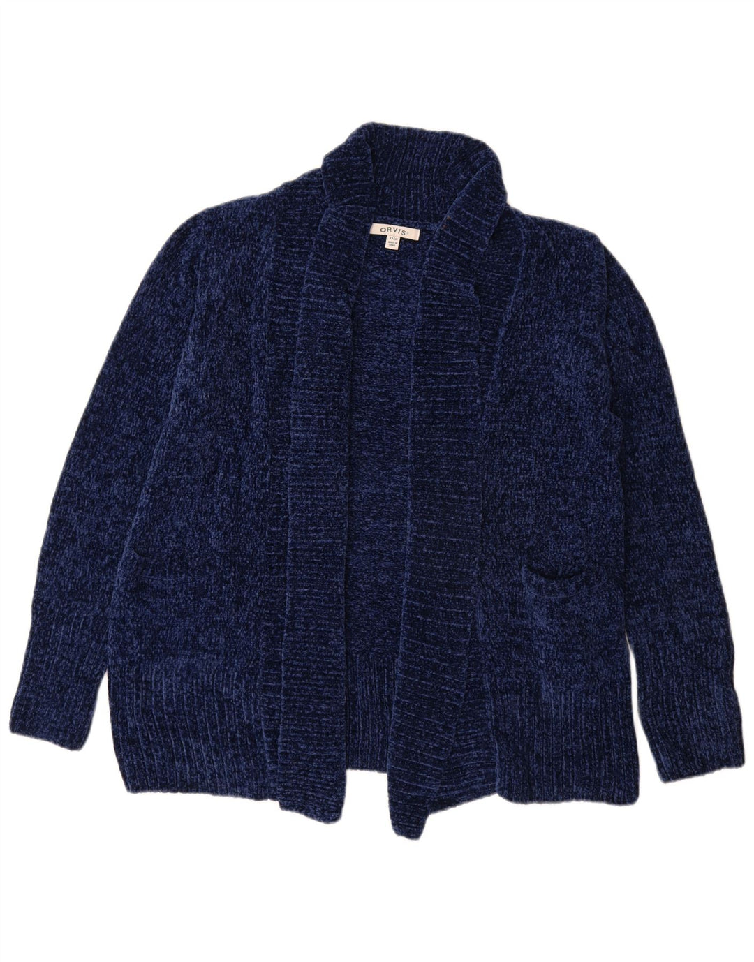 Γυναικείο πουλόβερ με ανοιχτή ζακέτα Orvis UK 10 Small Navy Blue