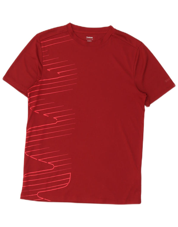 Ανδρικό γραφικό T-Shirt Reebok Top Μικρό Βουργουνδί Πολυεστέρας
