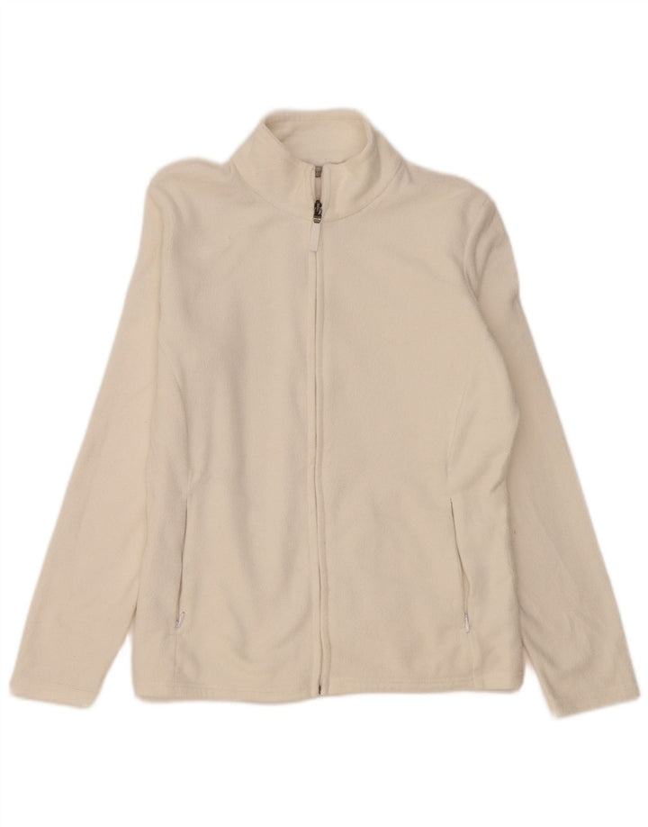 Marks & Spencer Γυναικείο Fleece Jacket UK 14 Large White Polyester
