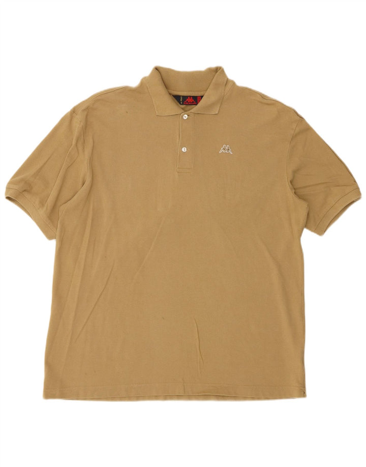 KAPPA Mens Polo Shirt XL Beige Cotton