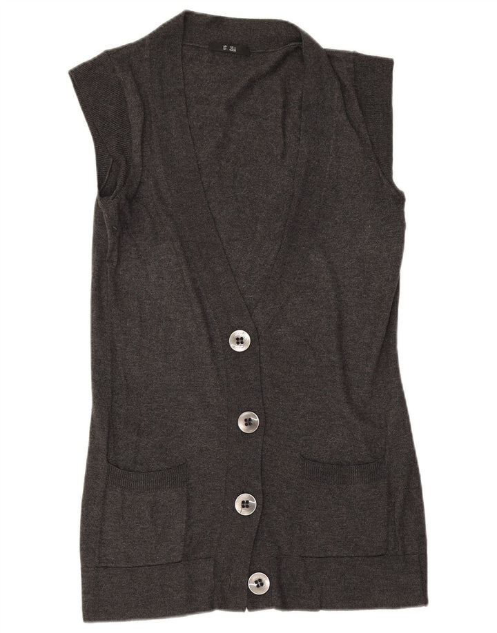 Marks & Spencer Γυναικείο Αμάνικο πουλόβερ UK 12 Medium Grey