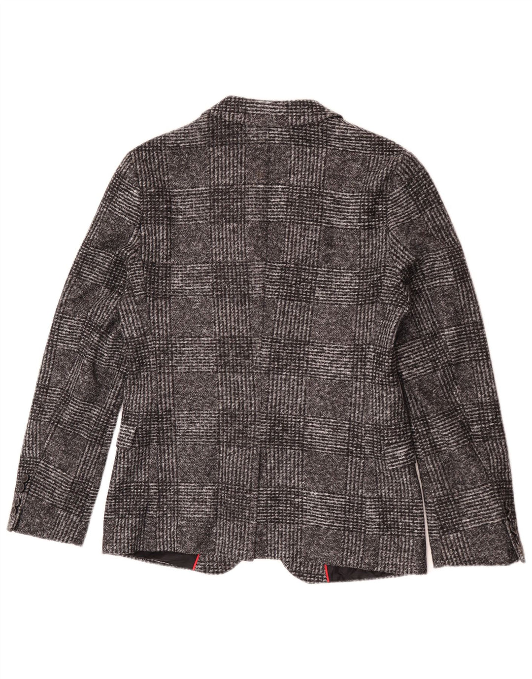 Ανδρικό μπουφάν μπλέιζερ Hugo Boss με 2 κουμπιά EU 46 Small Grey Check Πολυακρυλικό