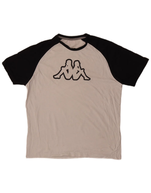 Ανδρικό γραφικό T-Shirt Kappa Top XL White Colourblock