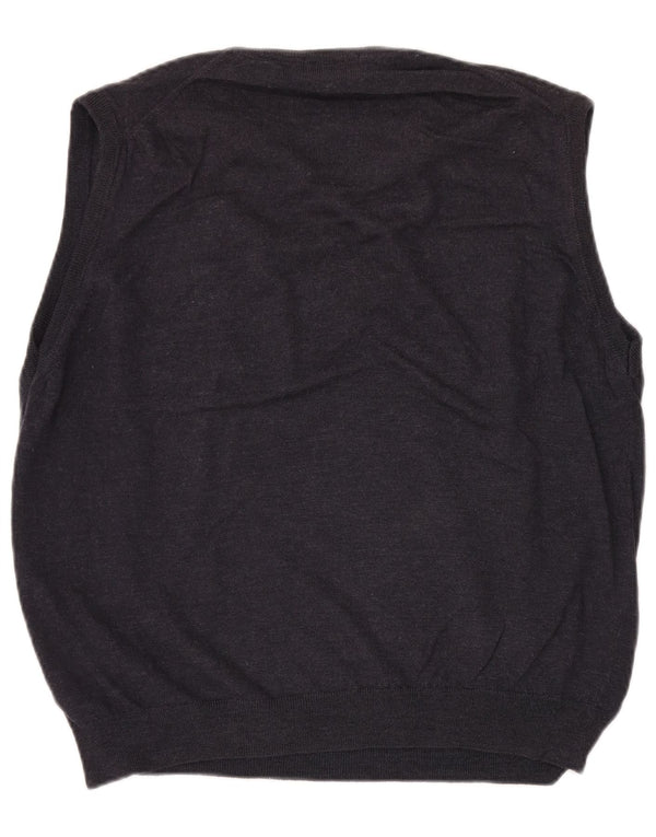 Marks & Spencer Ανδρικό γιλέκο Tank Top XL Navy Blue Merino Wool