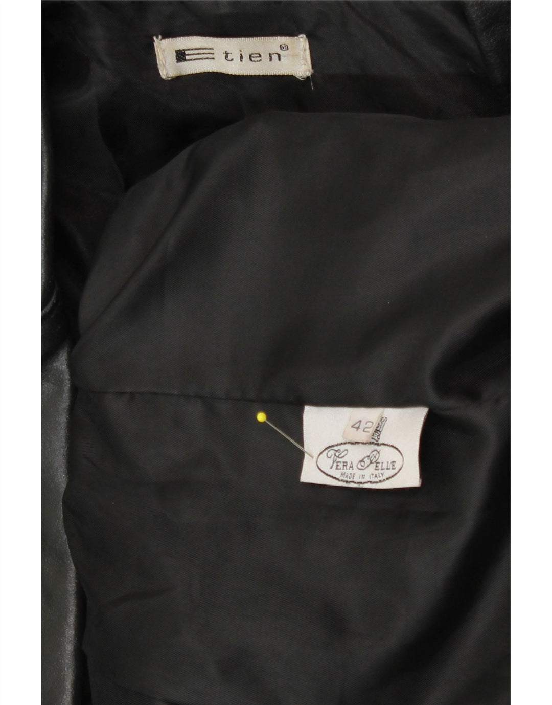 Vintage Γυναικείο Δερμάτινο Παλτό IT 42 Medium Black Leather