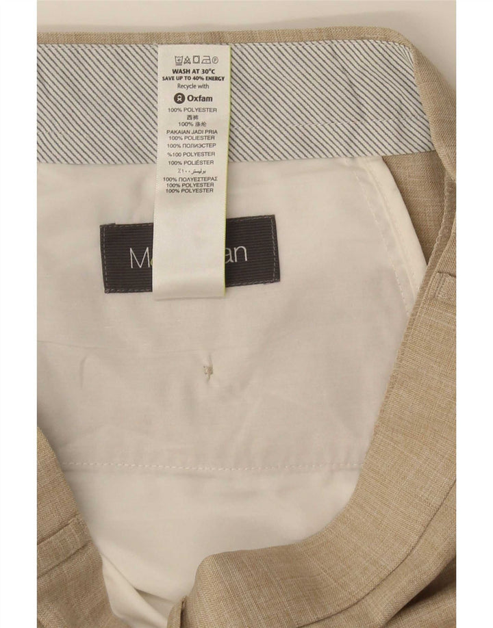 Ανδρικό ίσιο παντελόνι Marks & Spencer W32 L31 Beige Polyester