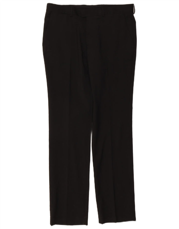 Zara Ανδρικό Slim Suit Παντελόνι EU 44 Large W34 L34 Μαύρο πολυεστέρα