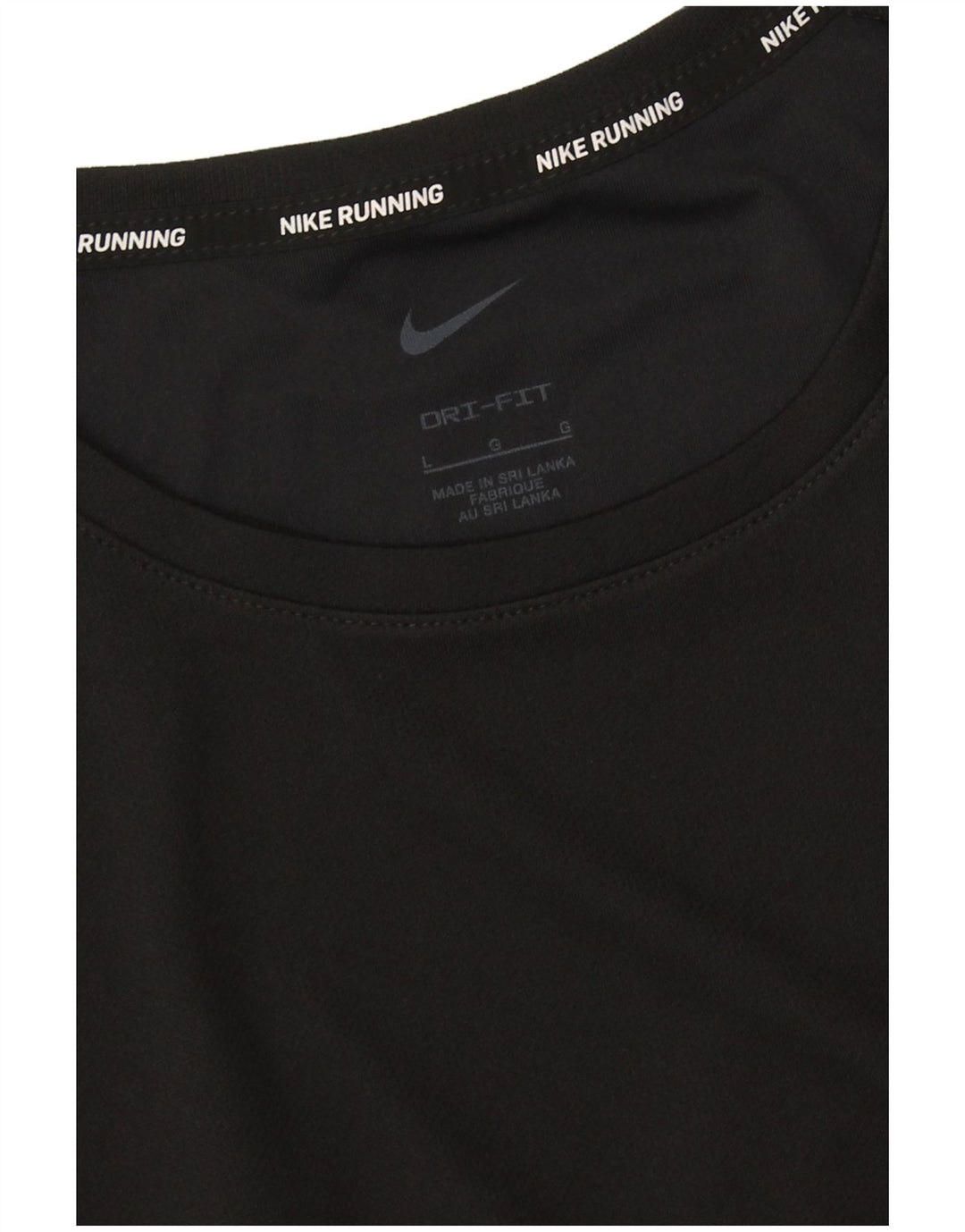 Ανδρικό μπλουζάκι Nike Dri Fit Running Top Large Μαύρο