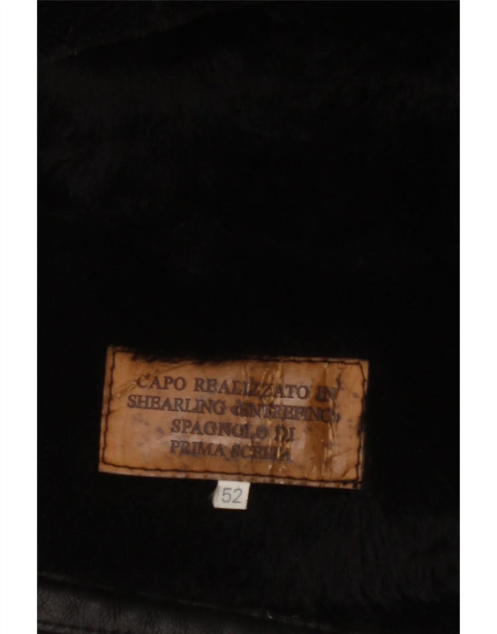 Ανδρικό παλτό VINTAGE Shearling IT 52 XL Black Shearling