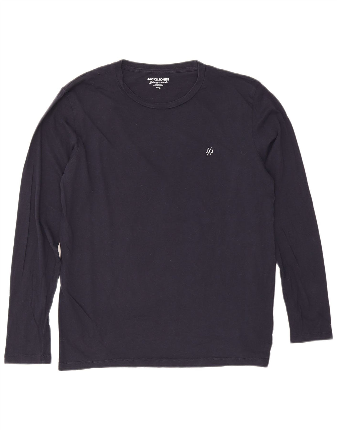 Ανδρικό μπλουζάκι Jack & Jones μακρυμάνικο μεγάλο, μπλε βαμβακερό