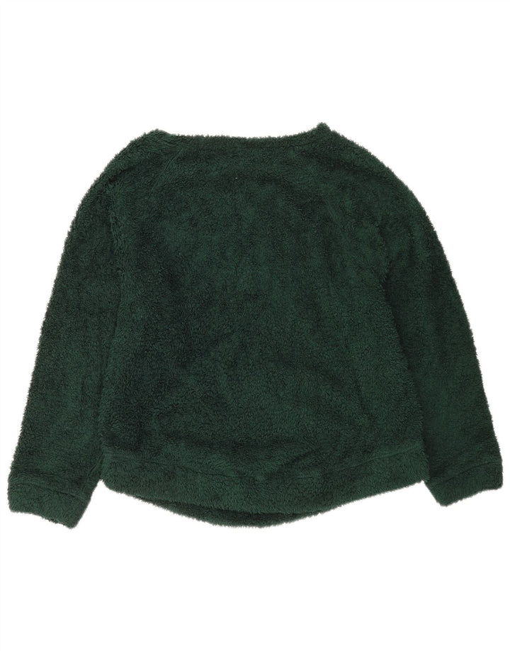 Benetton Γυναικείο υπερμεγέθη Fleece Jumper UK 10 Small Green Polyester