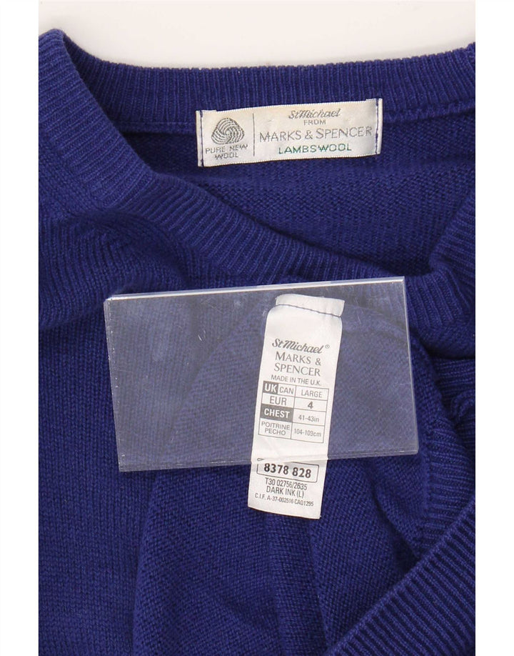 Ανδρικό πουλόβερ Marks & Spencer St. Michael Boat Neck Jumper Large Blue
