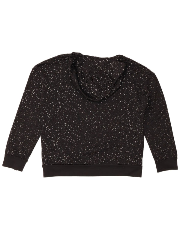 JORDAN Boys Therma-Fit Graphic Hoodie Jumper 13-14 Years XL Black Spotted