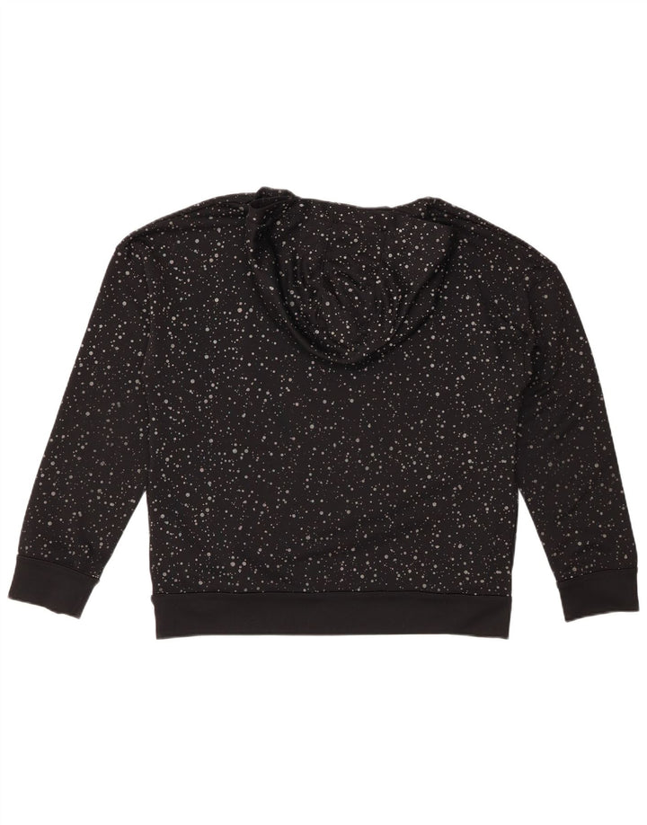 JORDAN Boys Therma-Fit Graphic Hoodie Jumper 13-14 Years XL Black Spotted