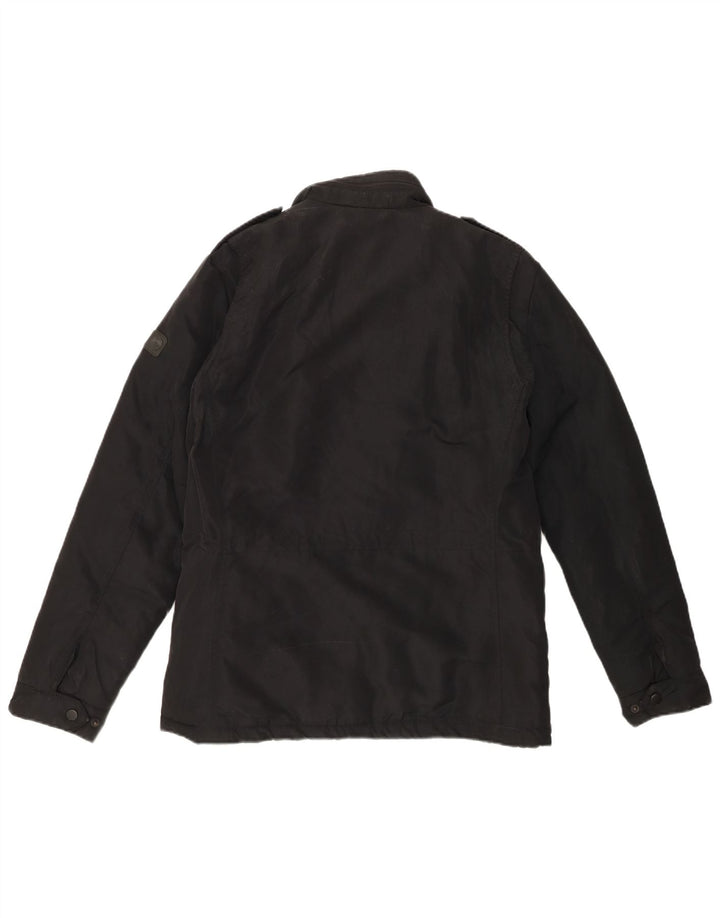 Liu Jo Mens Military Windbreaker Jacket UK 36 Small Black Polyester