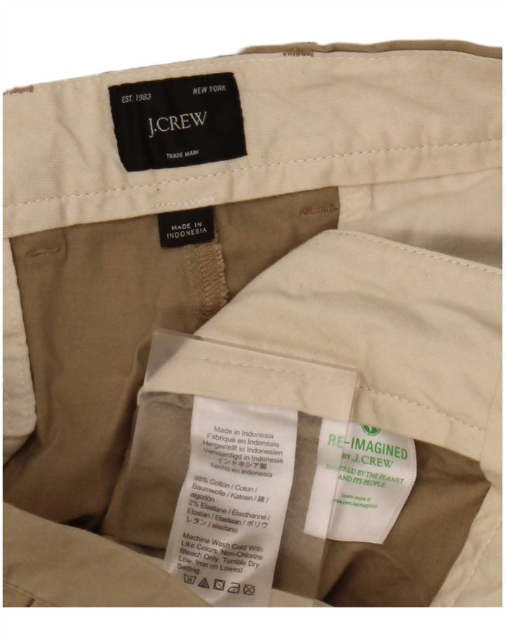 J. CREW Mens Chino Shorts W36 Large  Beige Cotton